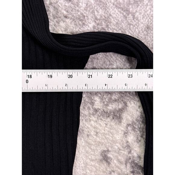 Exclusively Misook Jacket XL Womens Acrylic Black Ribbed Button Front - Picture 4 of 7